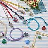 Braided Waxed Cotton Thread Cords Macrame Pouch Necklace Making AJEW-SW00022-12-5