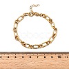 304 Stainless Steel Link Chain Bracelets for Women Men BJEW-A050-01G-5