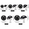 150Pcs 5 Style Resin Imitation Pearl Shank Buttons DIY-PH0017-79-2