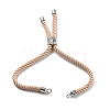 Twisted Nylon Cord Silder Bracelets DIY-B066-03P-02-2