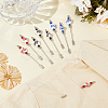 9Pcs 9 Styles Brass Lapel Pins AJEW-BC00034-4