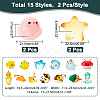 30Pcs 15 Style Resin Display Decoration DJEW-GL0001-01-2
