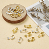 Brass Clip-on Earring Converters Findings KK-TA0007-21-5