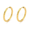 Ion Plating(IP) 304 Stainless Steel Textured Huggie Hoop Earrings EJEW-G374-02G-G-1