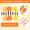 8 Skeins 8 Colors 6-Ply Polyester Embroidery Floss OCOR-CY0002-09G-2