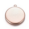 Ion Plating(IP) 304 Stainless Steel Pendant Cabochon Settings X-STAS-G127-13-25mm-RG-2
