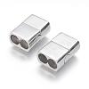 Tarnish Resistant 304 Stainless Steel Magnetic Clasps with Glue-in Ends STAS-G143-52P-1