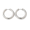 Tarnish Resistant 202 Stainless Steel Huggie Hoop Earrings EJEW-O087-08N-P-1