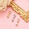 3Pcs 3 Colors 304 Stainless Steel Double Lobster Claw Clasps STAS-YW0001-52A-5