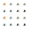 80Pcs 8 Colors Christmas Opaque Glass Beads EGLA-YW0001-06-2