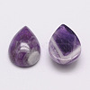 Teardrop Natural Amethyst Cabochons X-G-K026-03-2