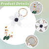Leather and Alloy Keychain HJEW-WH20022-04A-01-5