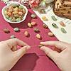 50Pcs Golden Metal Enlaced Opaque Acrylic Beads OACR-CJ0001-78-4