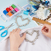 2Pcs Hollow Heart Handicraft Beading Felt Appliques PATC-FG0001-53-3