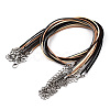 Braided Waxed Cotton Cord Necklace Making MAK-YWC0001-01P-M2-2