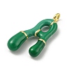 Brass Enamel Pendants KK-E093-03G-A-2