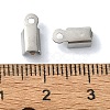 Non-Tarnish 201 Stainless Steel Ribbon Crimp Ends STAS-C097-52P-3