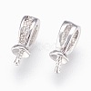 Brass Cup Pearl Peg Bails Pin Pendants KK-P150-17-3
