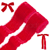 Velvet Frayed Fringe Ribbon OCOR-WH0082-485C-1