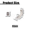 50 Bags L-shaped Aluminum Joint Corner Brackets with 2Pcs Screw FIND-FH0018-05-2