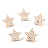 Ash Wood Stud Earring Findings EJEW-N017-011Z-1