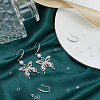 2 Pairs Rhodium Plated 925 Sterling Silver Earring Hooks DIY-CN0002-87-4