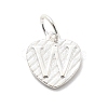 925 Sterling Silver Heart with Capital Letter Charms STER-S009-13W-S-1