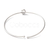 Rack Plating Brass Micro Pave Clear Cubic Zirconia Letter Open Cuff Bangles BJEW-A018-01P-G-3