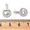 Rack Plating Brass Clear Cubic Zirconia Pendants KK-M102-22P-A-3