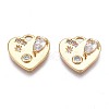 Brass Micro Pave Cubic Zirconia Charms KK-N232-261A-1