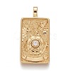 Brass Micro Pave Clear Cubic Zirconia Pendants ZIRC-Z004-01H-1