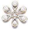 ABS Plastic Imitation Pearl Pendants OACR-R248-005LG-1