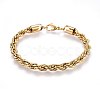 304 Stainless Steel Rope Chain Bracelets X-BJEW-H574-04G-1