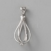 925 Sterling Silver Bead Cage Pendants STER-WH0005-46A-P-1