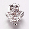 Brass Cubic Zirconia Beads KK-P134-05P-2