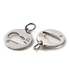 Non-Tarnish 304 Stainless Steel Charms STAS-D050-07P-06-3