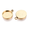 304 Stainless Steel Pendant Cabochon Component STAS-Q113-26B-G-2