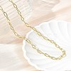 Brass Paperclip Chain Necklaces X-NJEW-A042-03G-5
