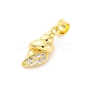 Brass Micro Pave Cubic Zirconia Pendants KK-D325-33G-2
