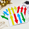 20Sheets 4 Colors Paper Self-Adhesive Arrows Guide Label Stickers DIY-GF0014-48-4