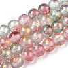 Baking Paint Crackle Glass Bead Strands DGLA-R053-05K-1