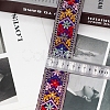 10 Yards Ethnic Style Floral Polyester Embroidery Ribbon PW-WG79888-06-1