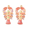 304 Stainless Steel Enamel Pendants STAS-Q119-16G-04-1