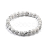 Natural Howlite Beaded Stretch Bracelets BJEW-Q692-42-8mm-5
