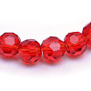 Transparent Glass Bead Strands GLAA-R166-6mm-01D-2