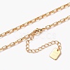 Brass Box Chain Necklaces NJEW-H206-01B-G-1