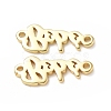 Eco-Friendly Rack Plating Brass Connector Charms KK-F845-07G-2