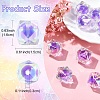 10Pcs Two Tone UV Plating Rainbow Iridescent Acrylic Beads TACR-YW0002-33H-3