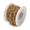 PVD Vacuum Plating 304 Stainless Steel Textured Paperclip Chains CHS-I009-01G-A-2