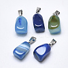 Natural Banded Agate/Striped Agate Pendants G-T122-20H-1